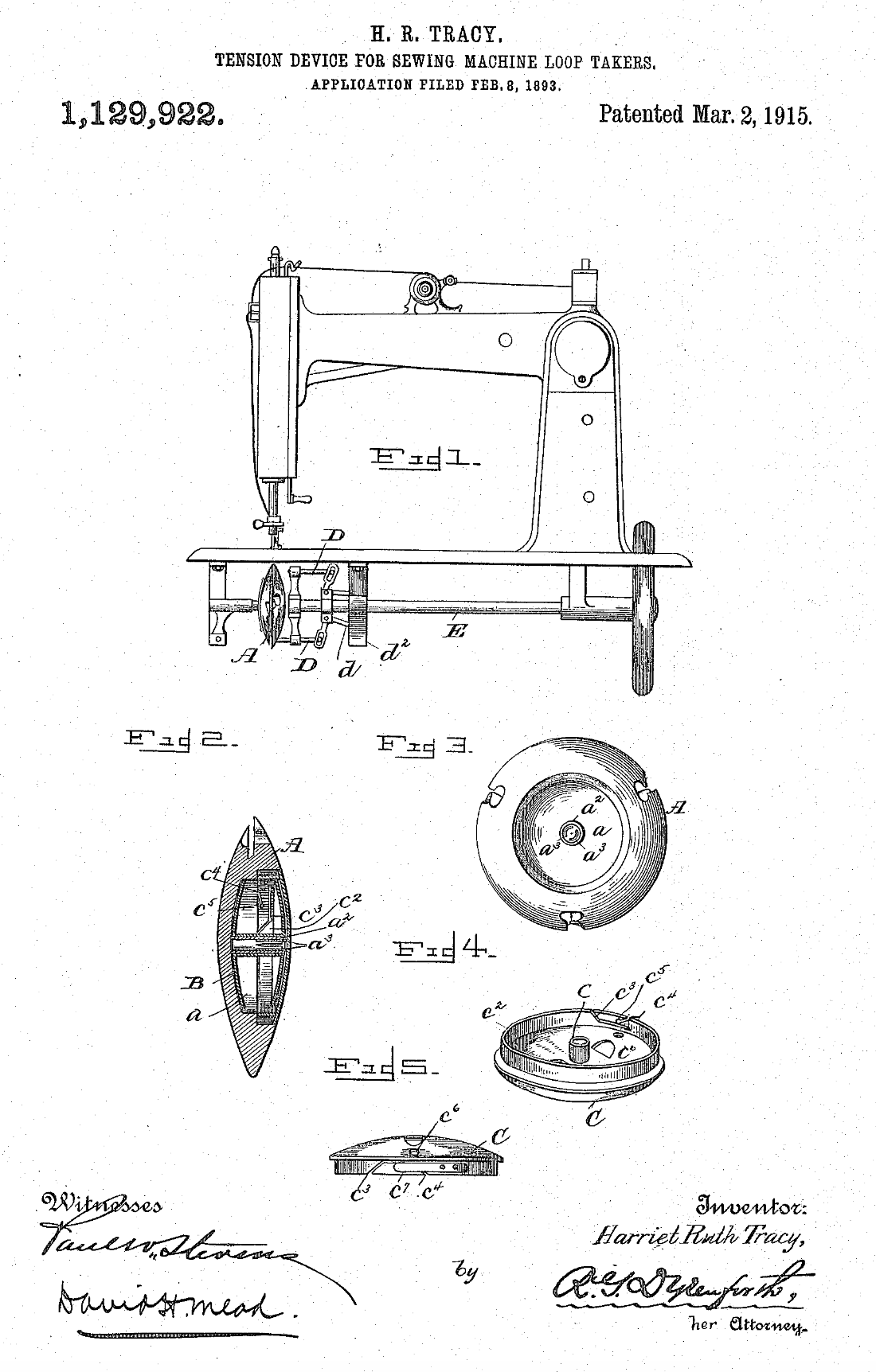 US1129922 patent drawing