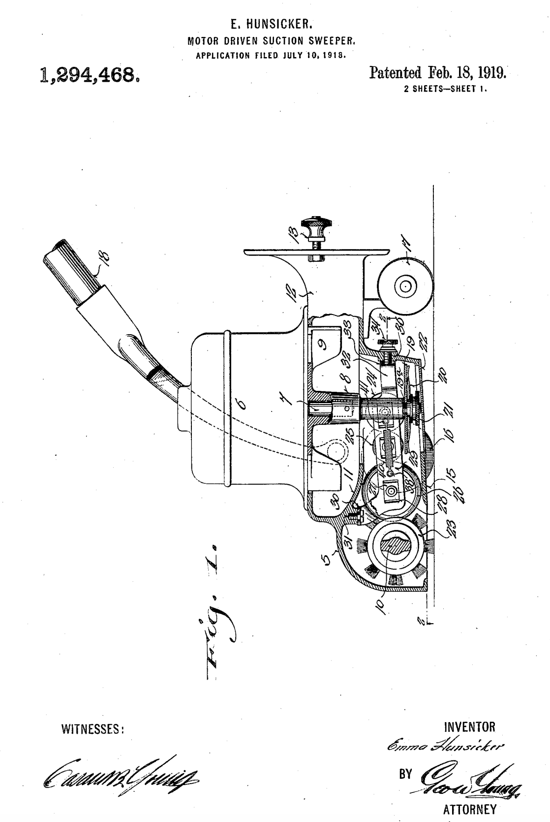 US1294468 patent drawing