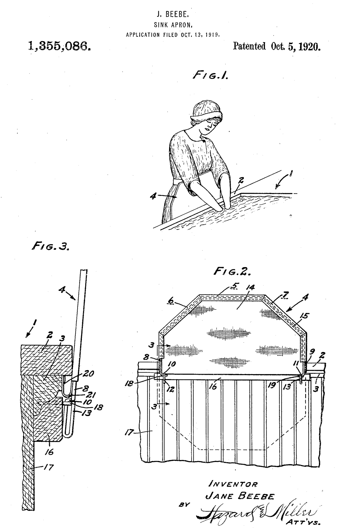 US1355086 patent drawing