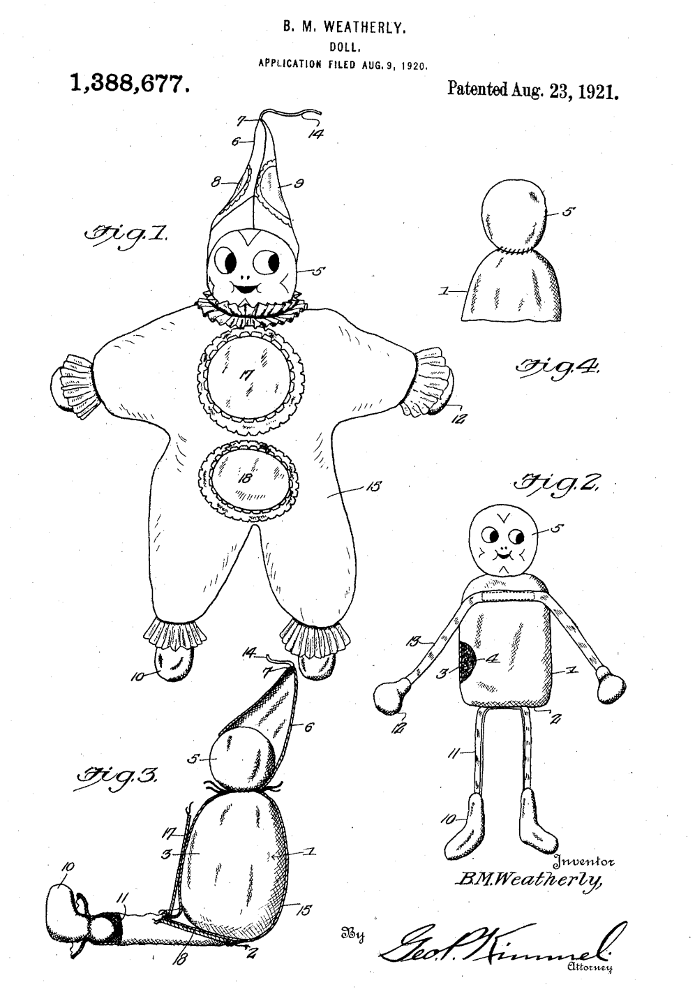US1388677 patent drawing