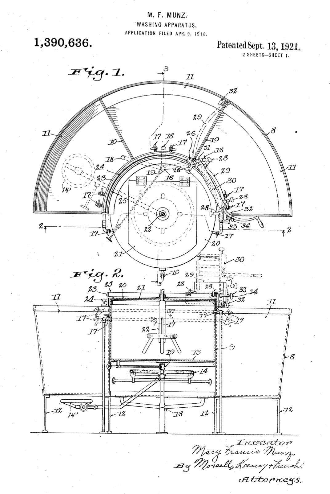 US1390636 patent drawing
