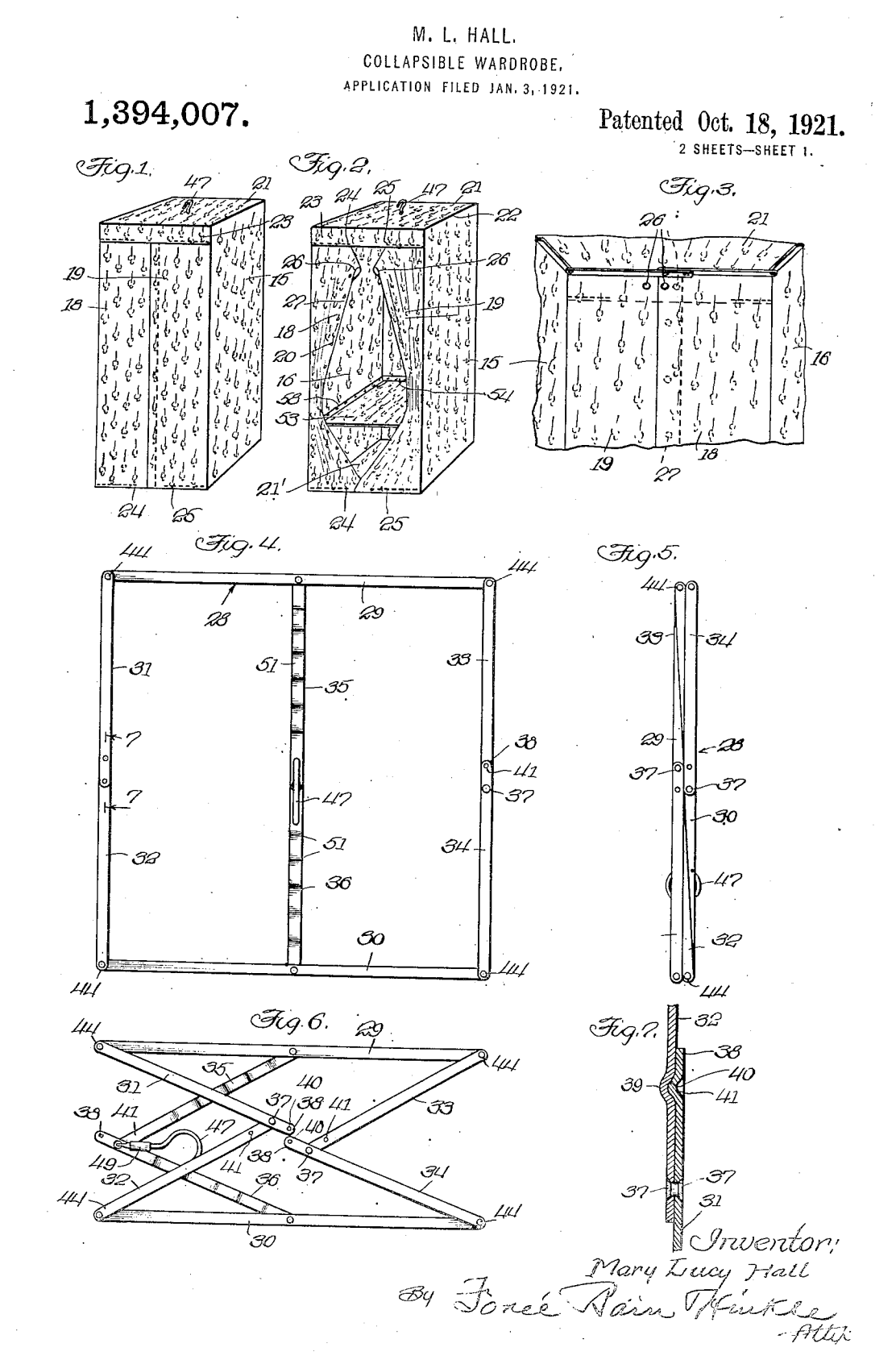 US1394007 patent drawing