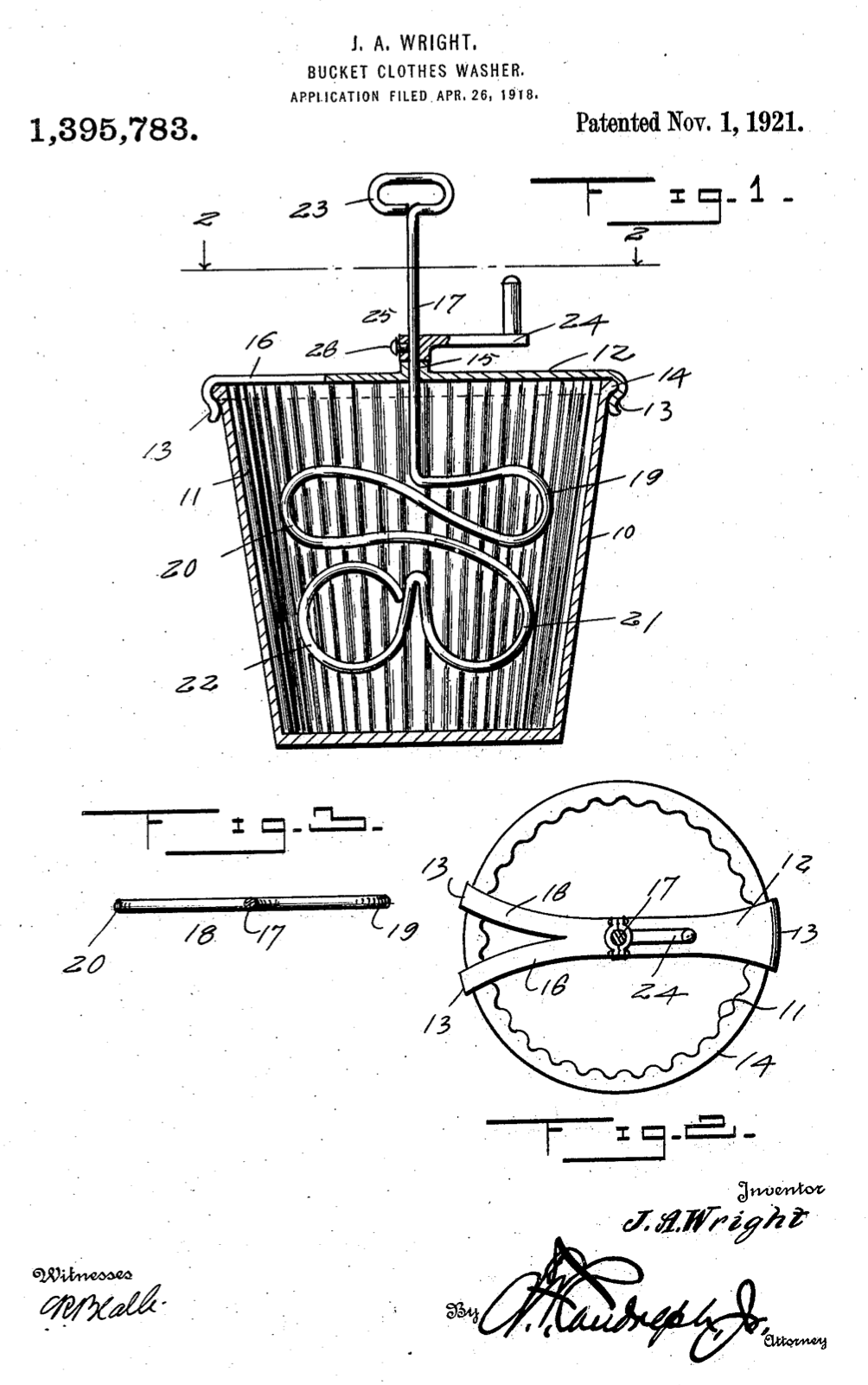 US1395783 patent drawing