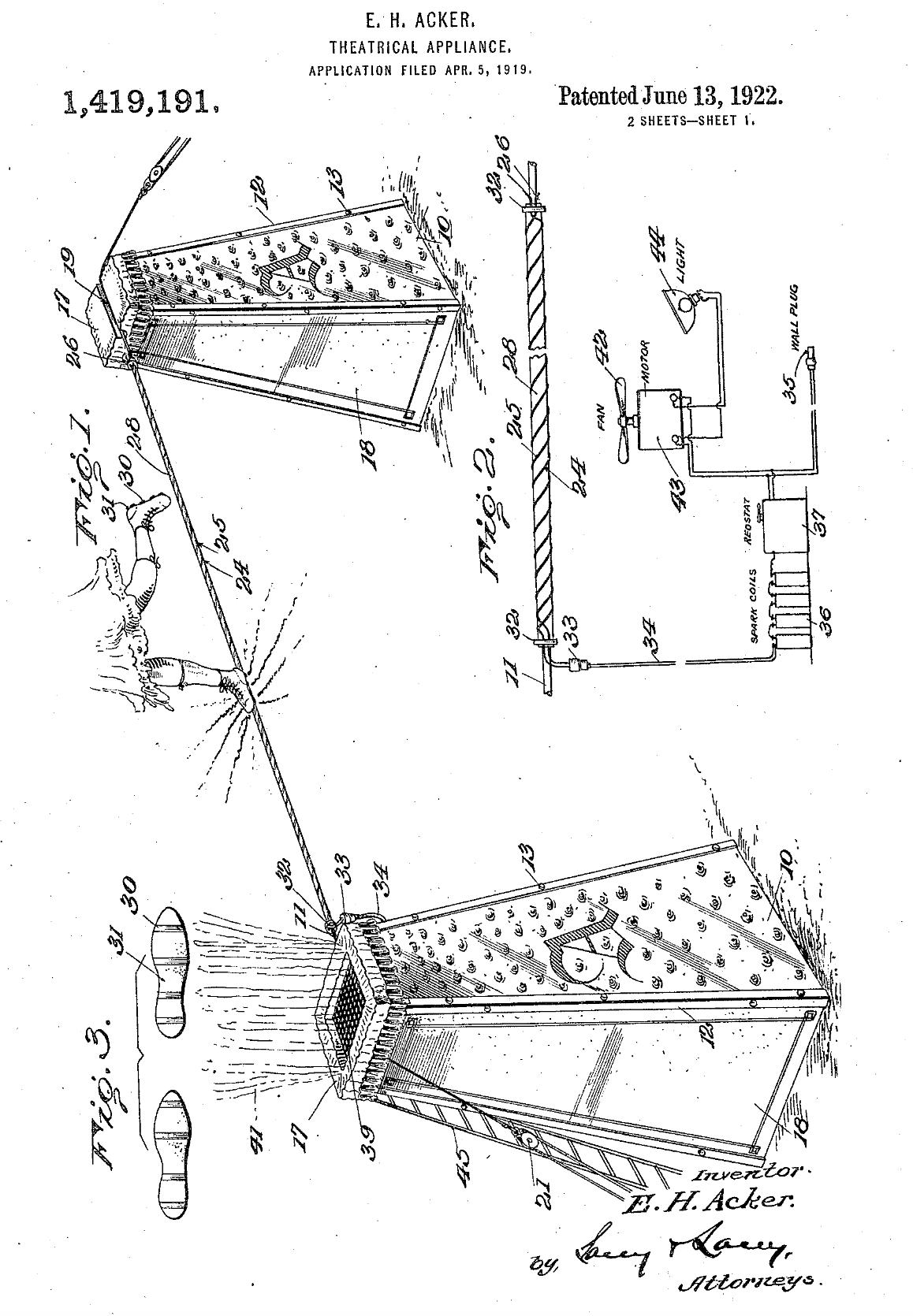 US1419191 patent drawing