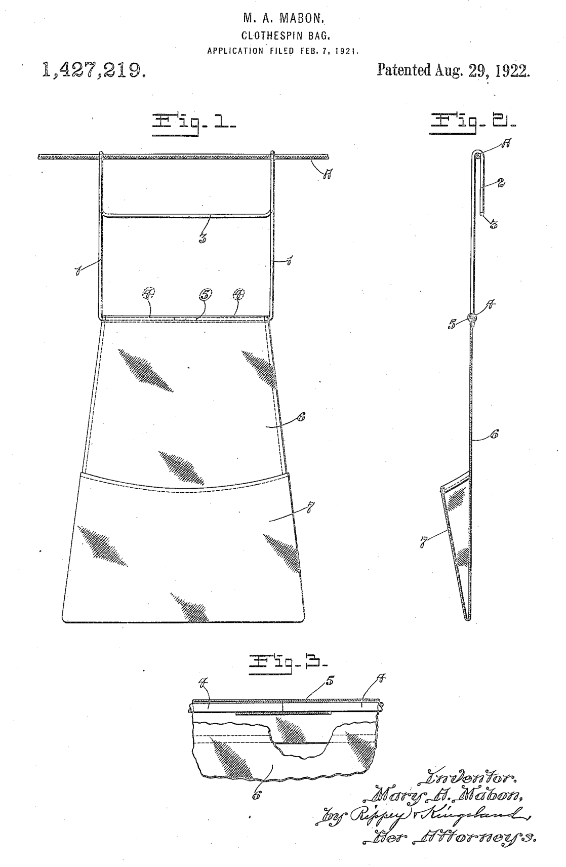 US1427219 patent drawing