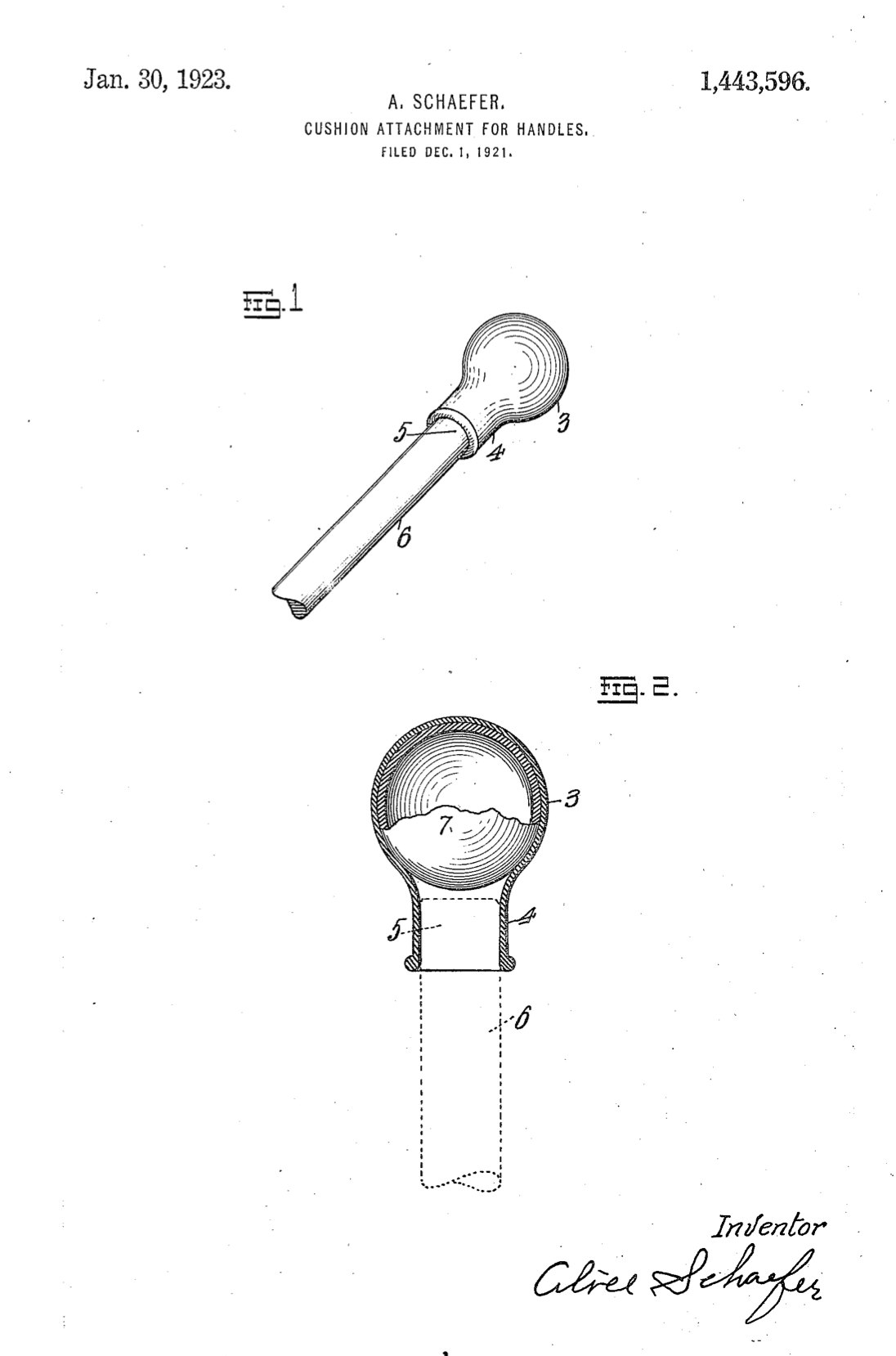 US1443596 patent drawing