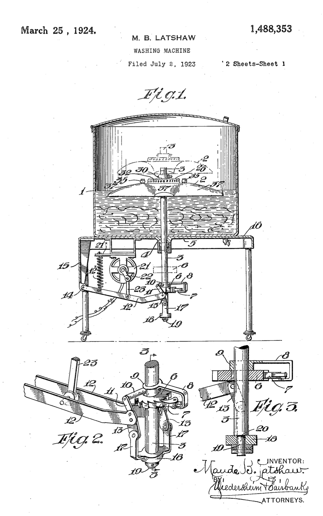 US1488353 patent drawing