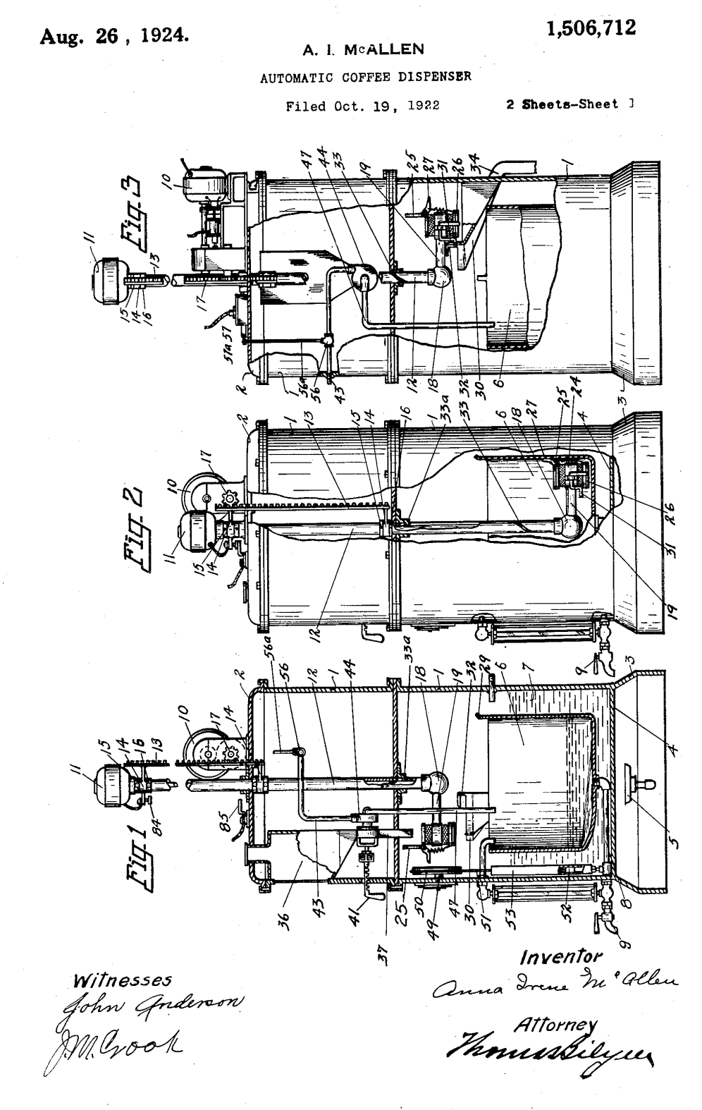 US1506712 patent drawing