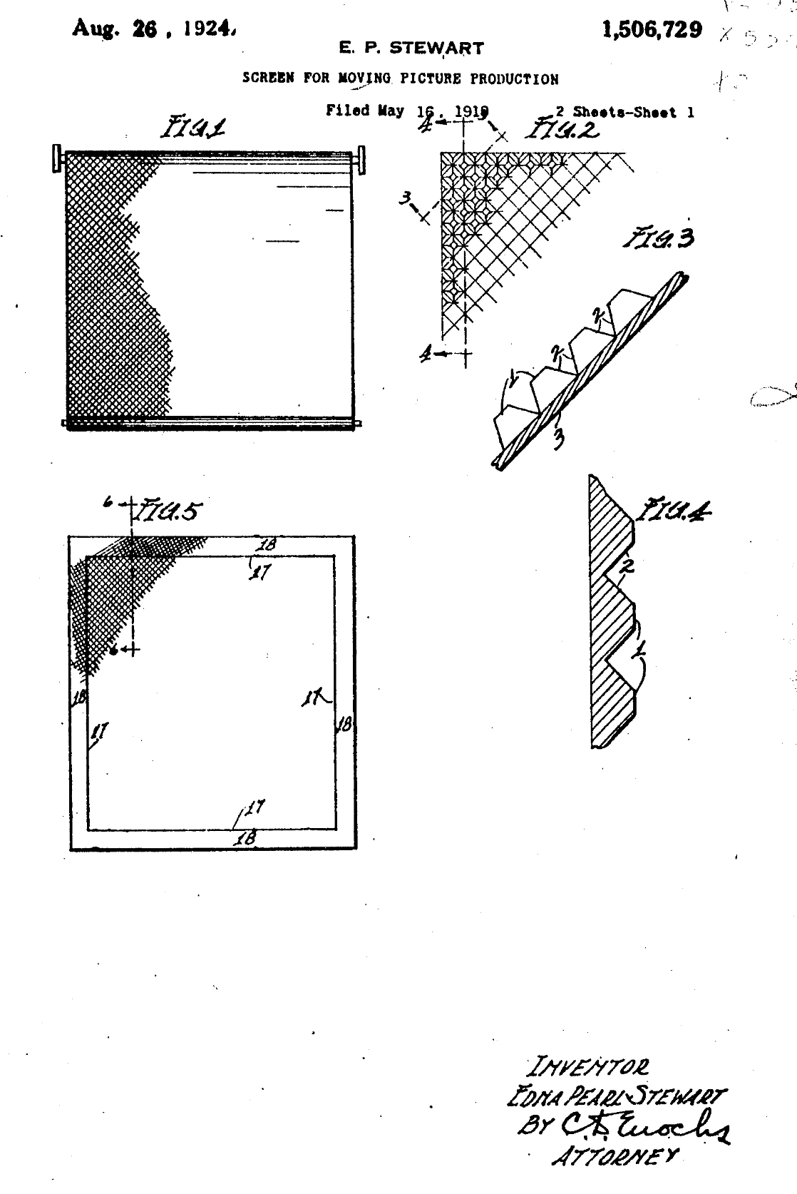 US1506729 patent drawing