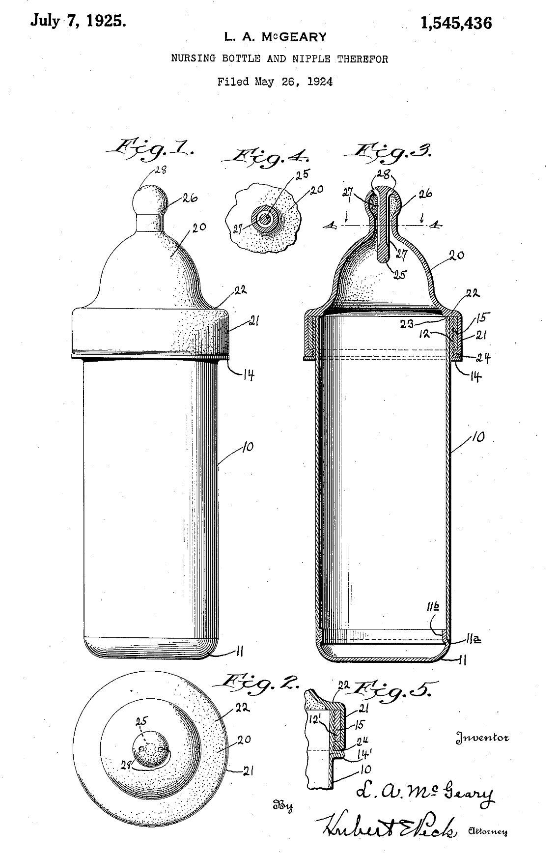 US1545436 patent drawing