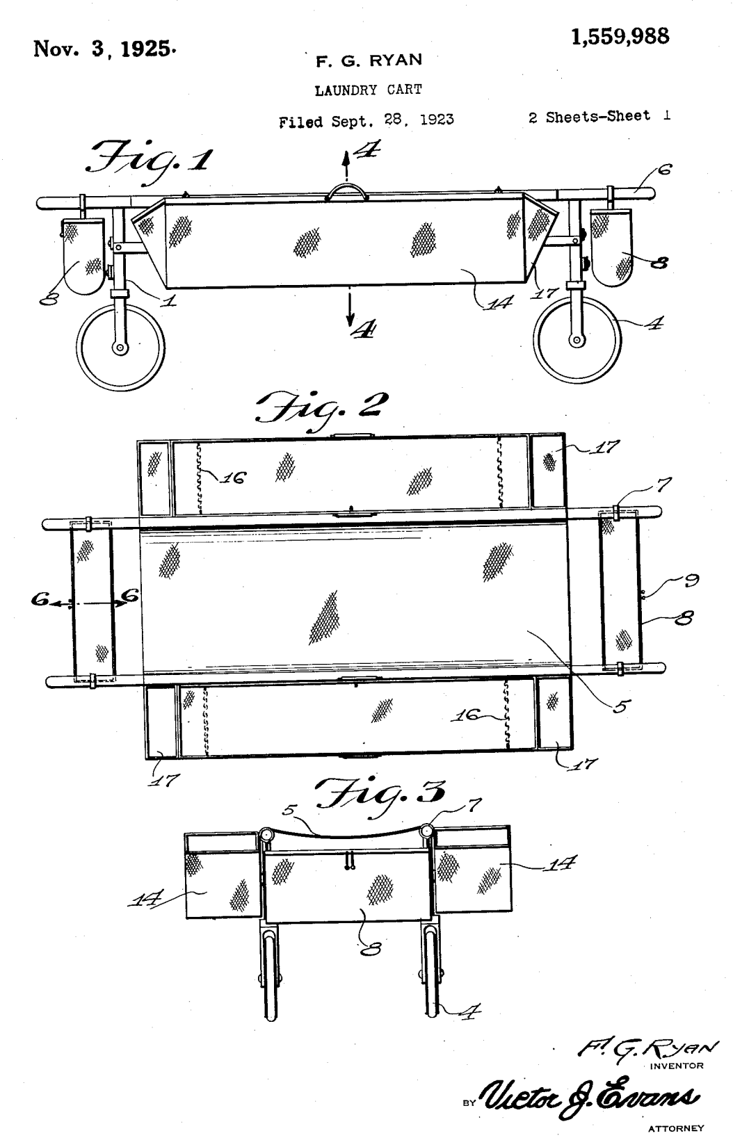 US1559988 patent drawing