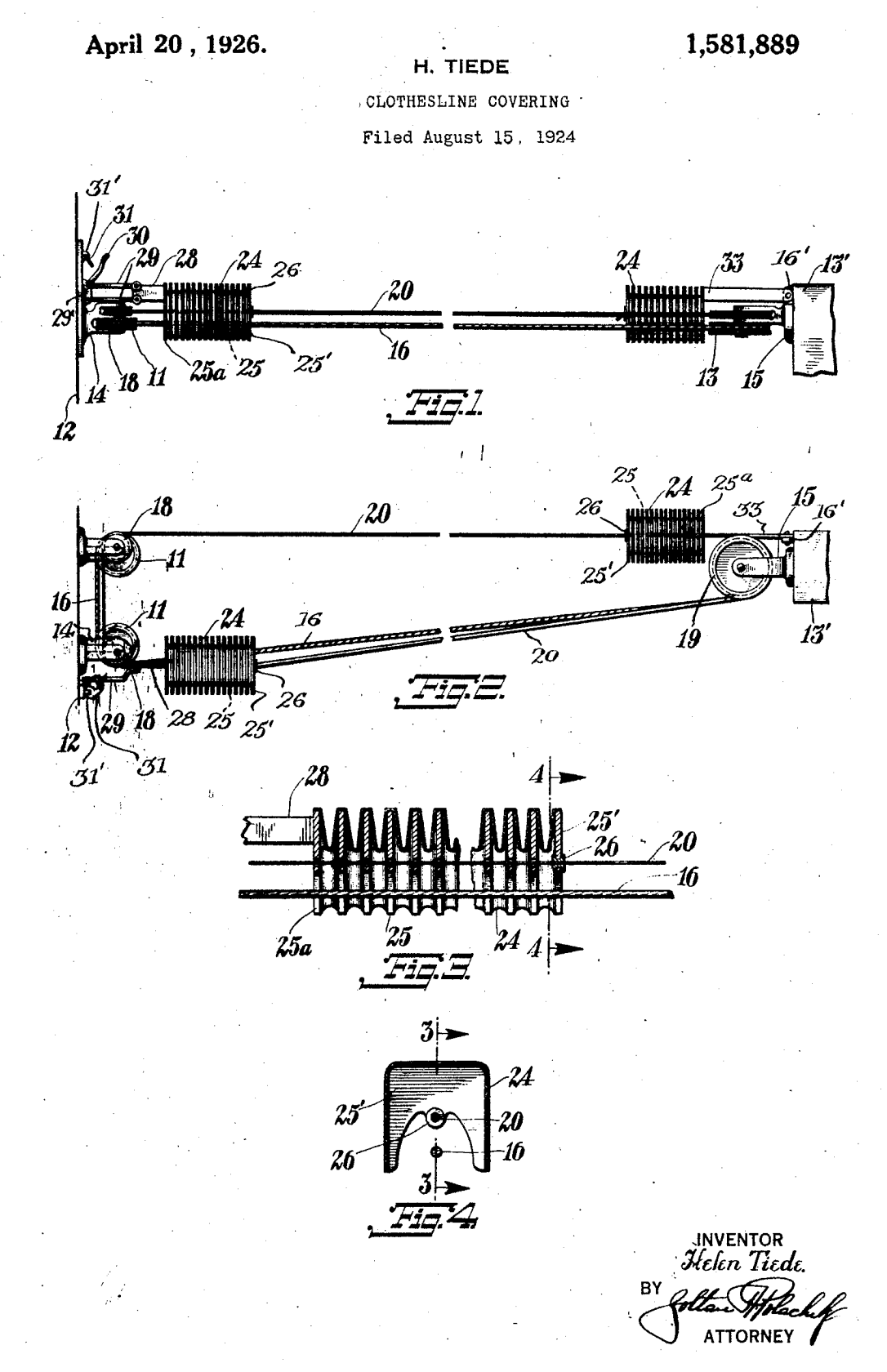 US1581889 patent drawing