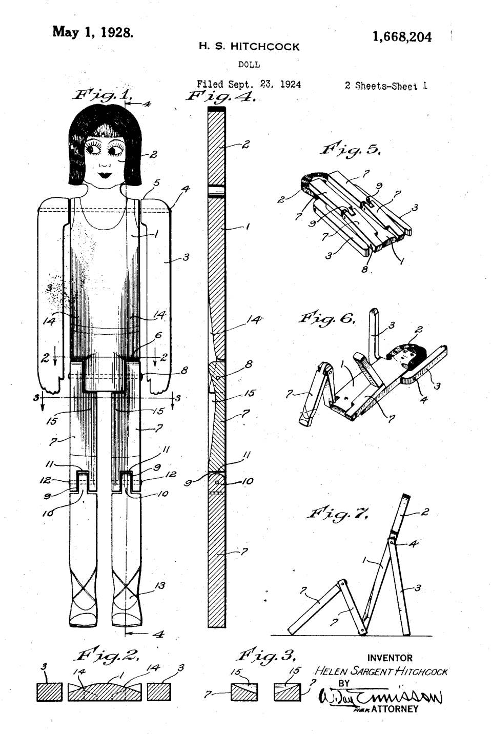 US1668204 patent drawing