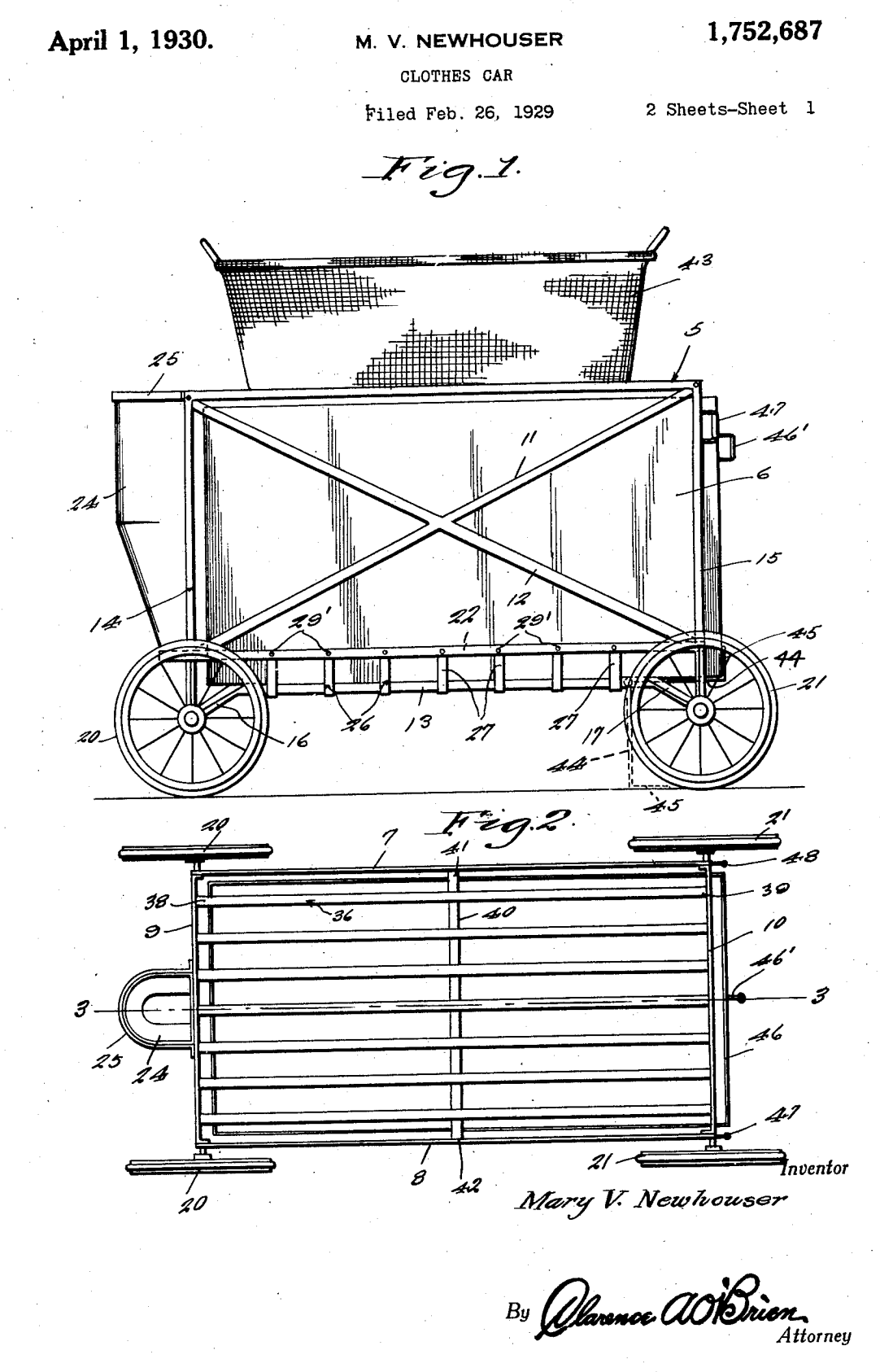 US1752687 patent drawing