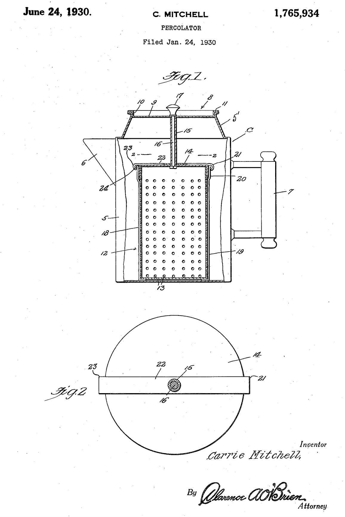 US1765934 patent drawing