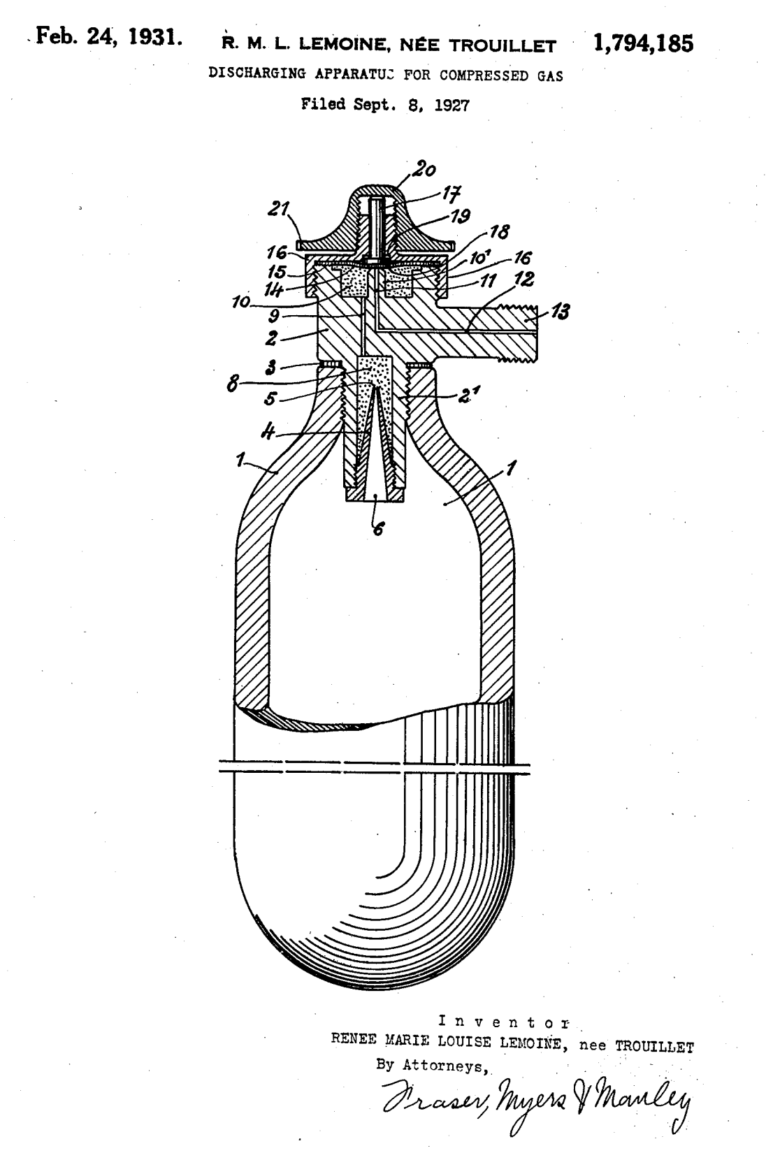 US1794185 patent drawing
