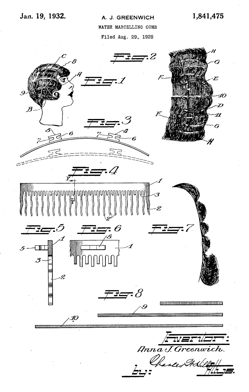 US1841475 patent drawing