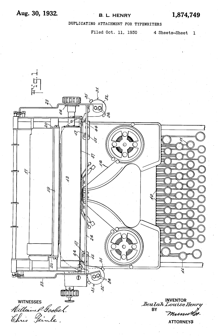US1874749 patent drawing