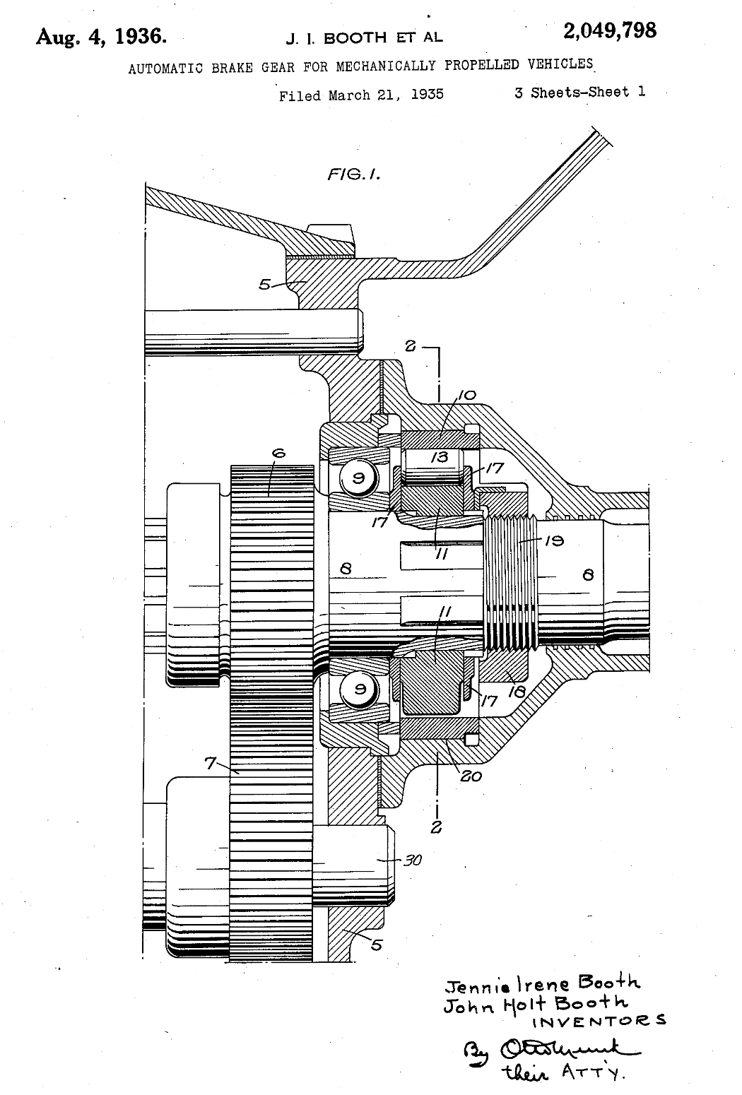 US2049798 patent drawing