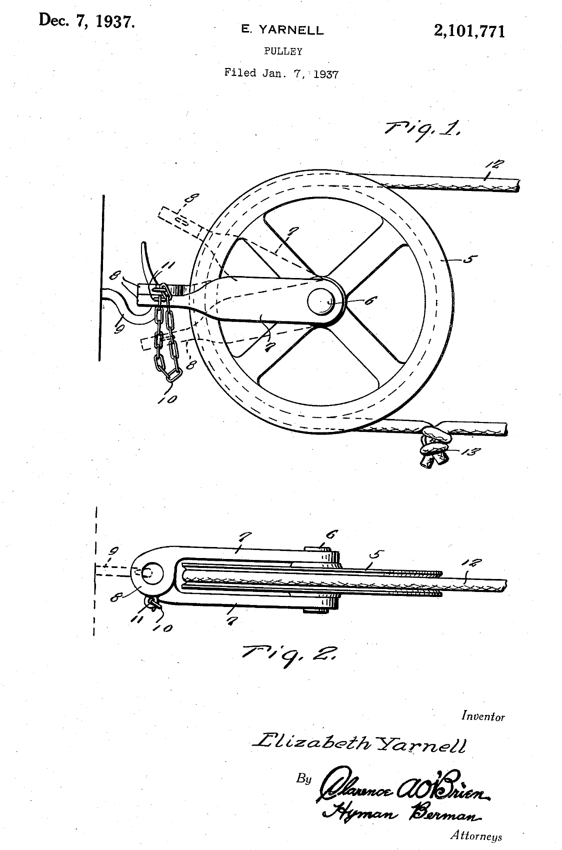 US2101771 patent drawing