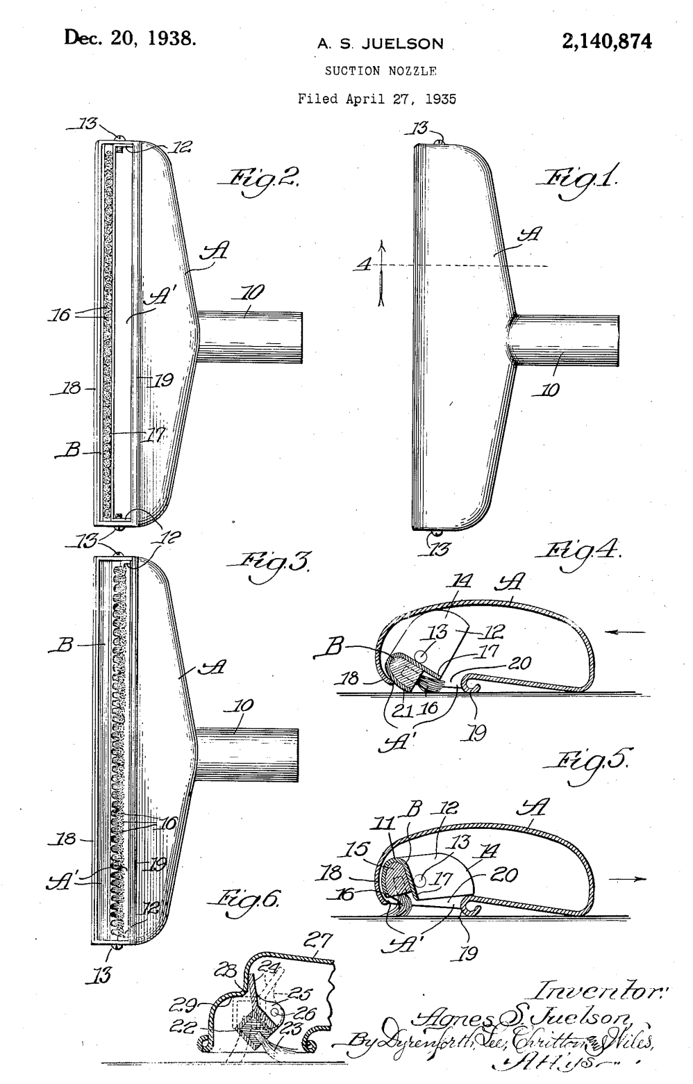 US2140874 patent drawing