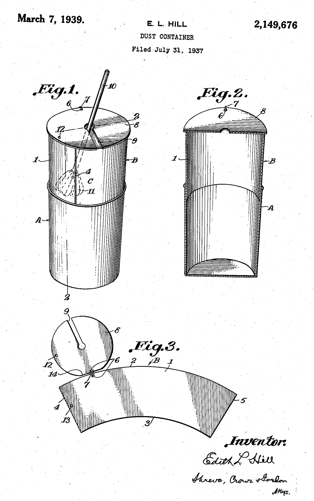 US2149676 patent drawing