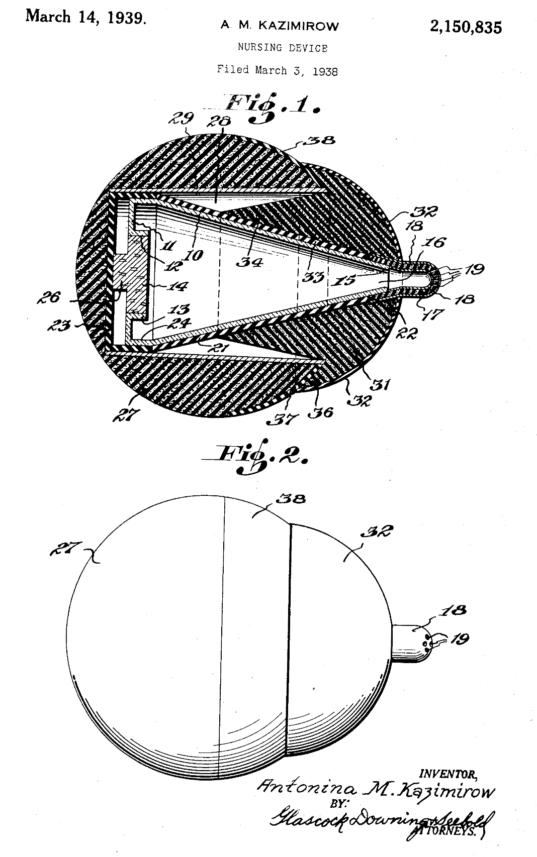 US2150835 patent drawing