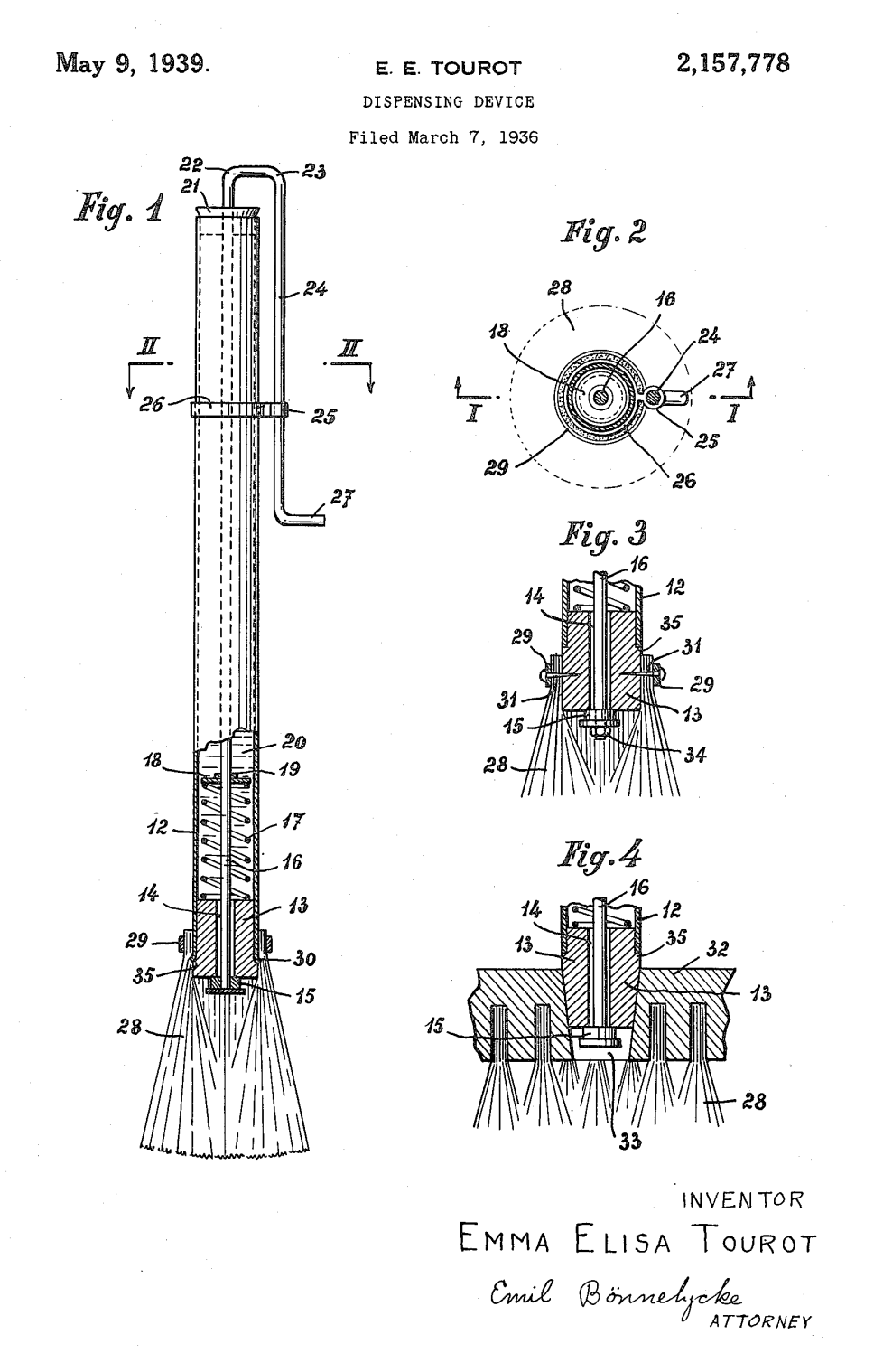 US2157778 patent drawing