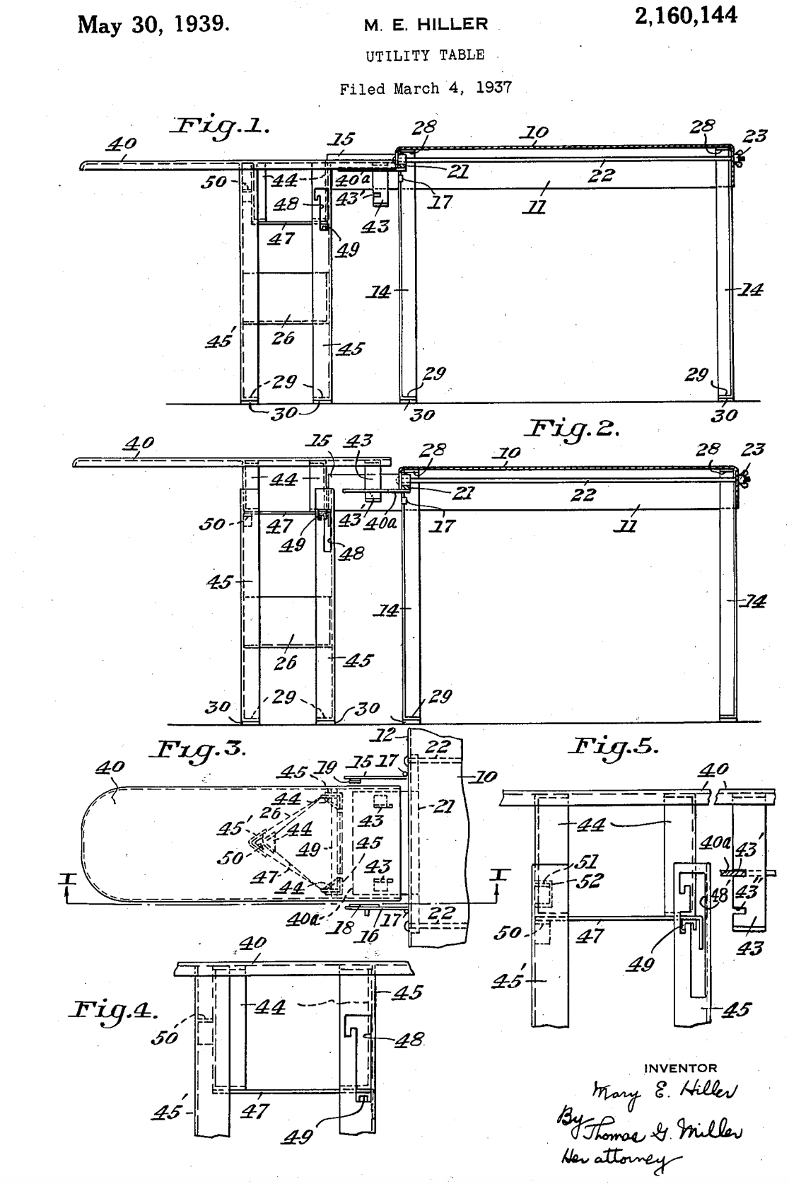 US2160144 patent drawing