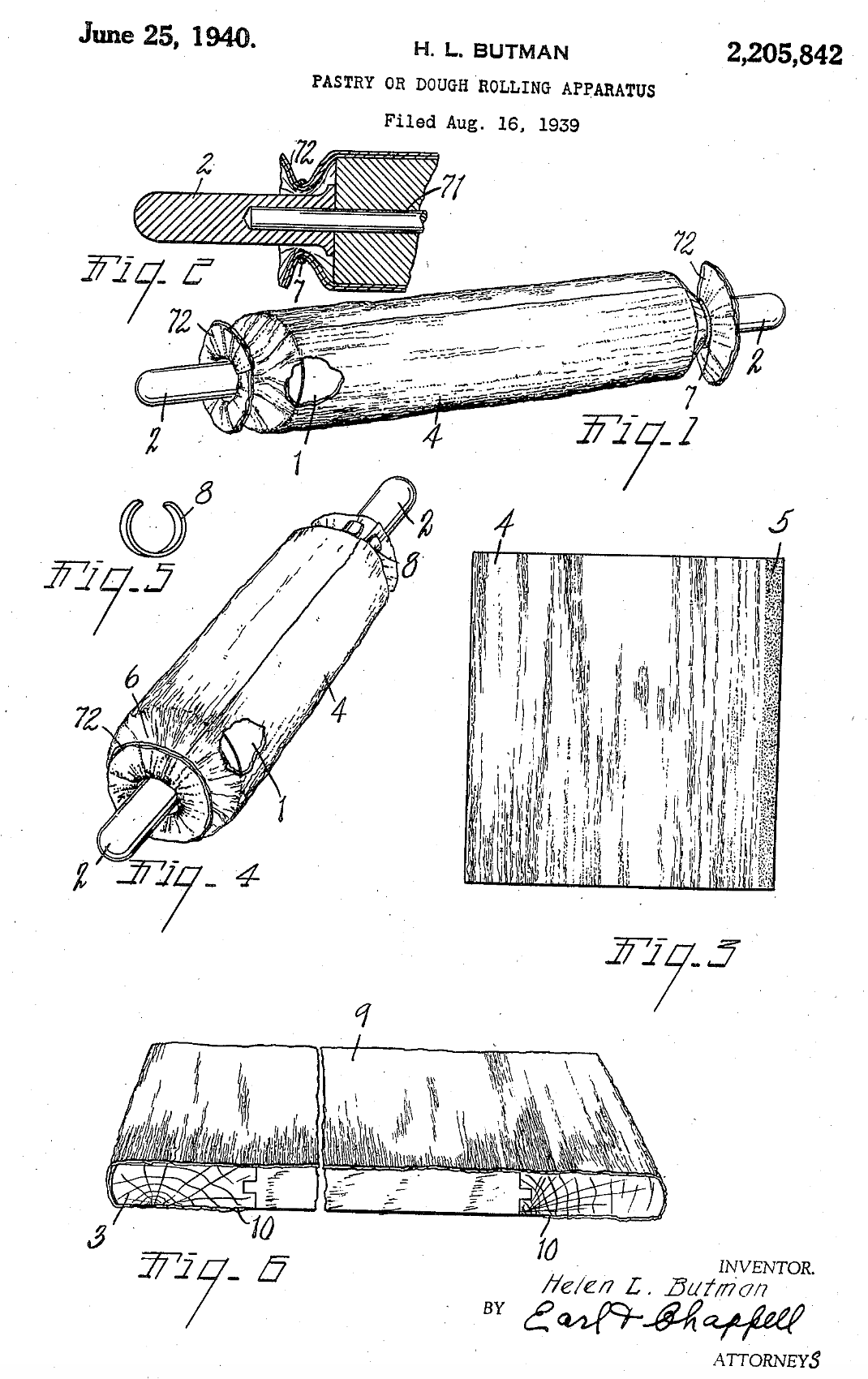 US2205842 patent drawing