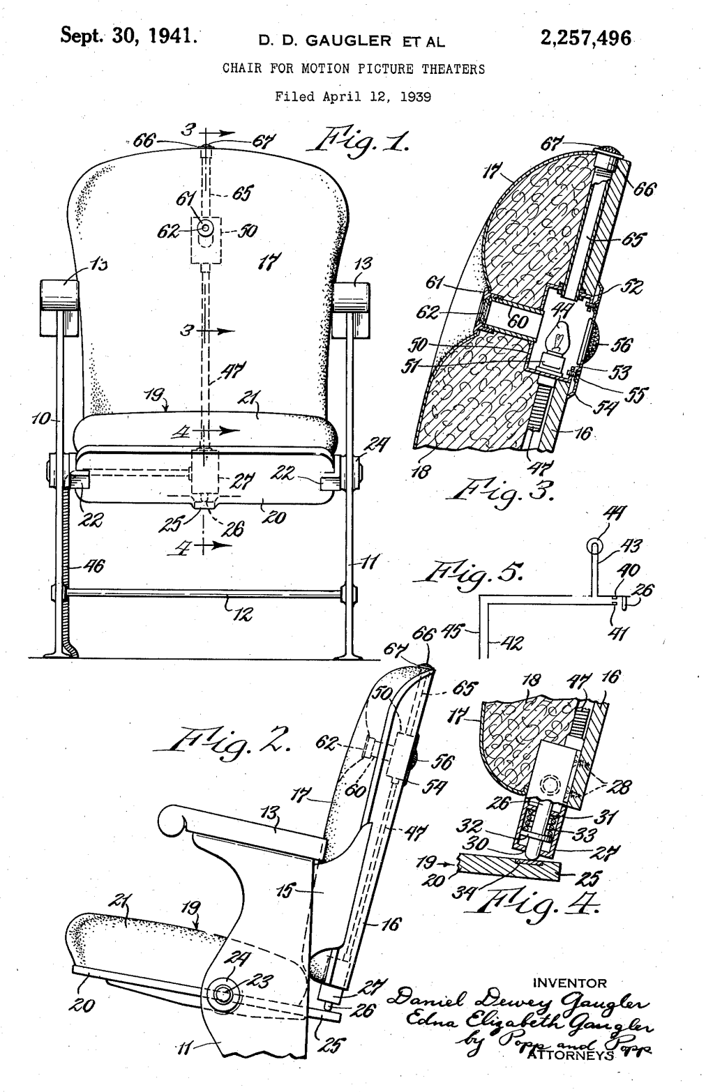 US2257496 patent drawing