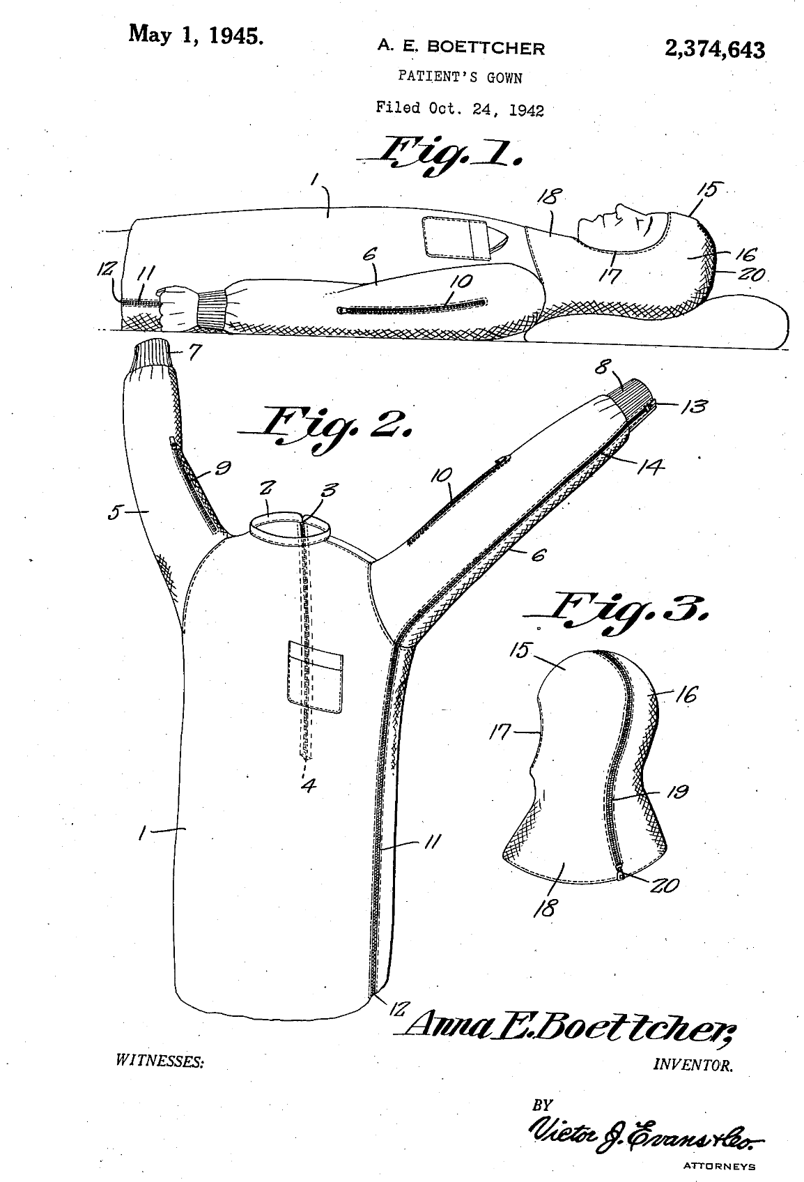 US2374643 patent drawing