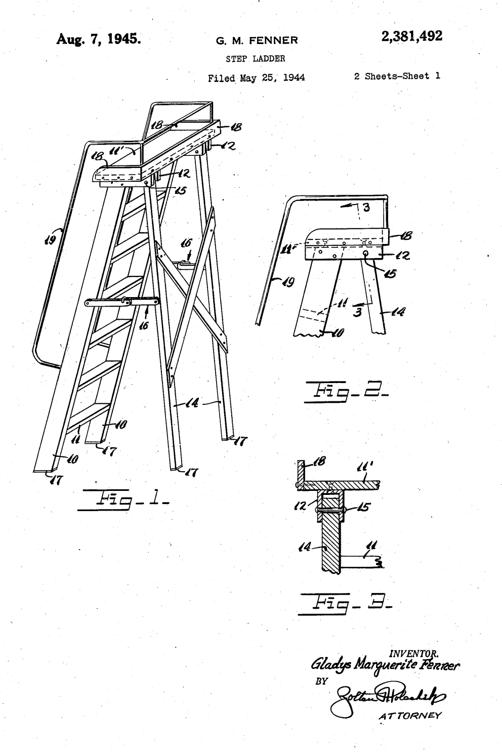 US2381492 patent drawing