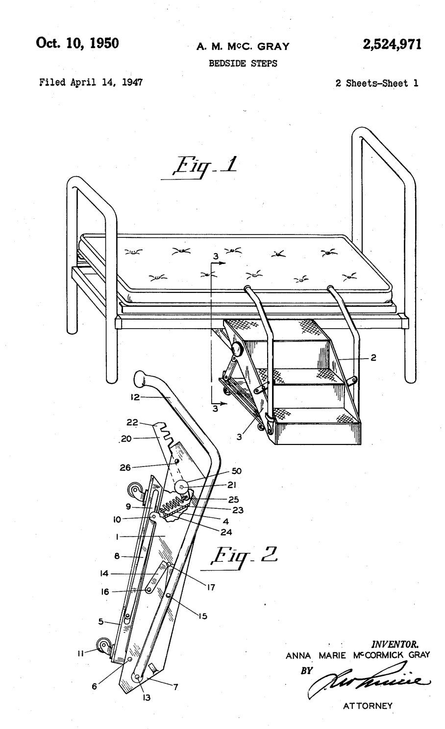 US2524971 patent drawing