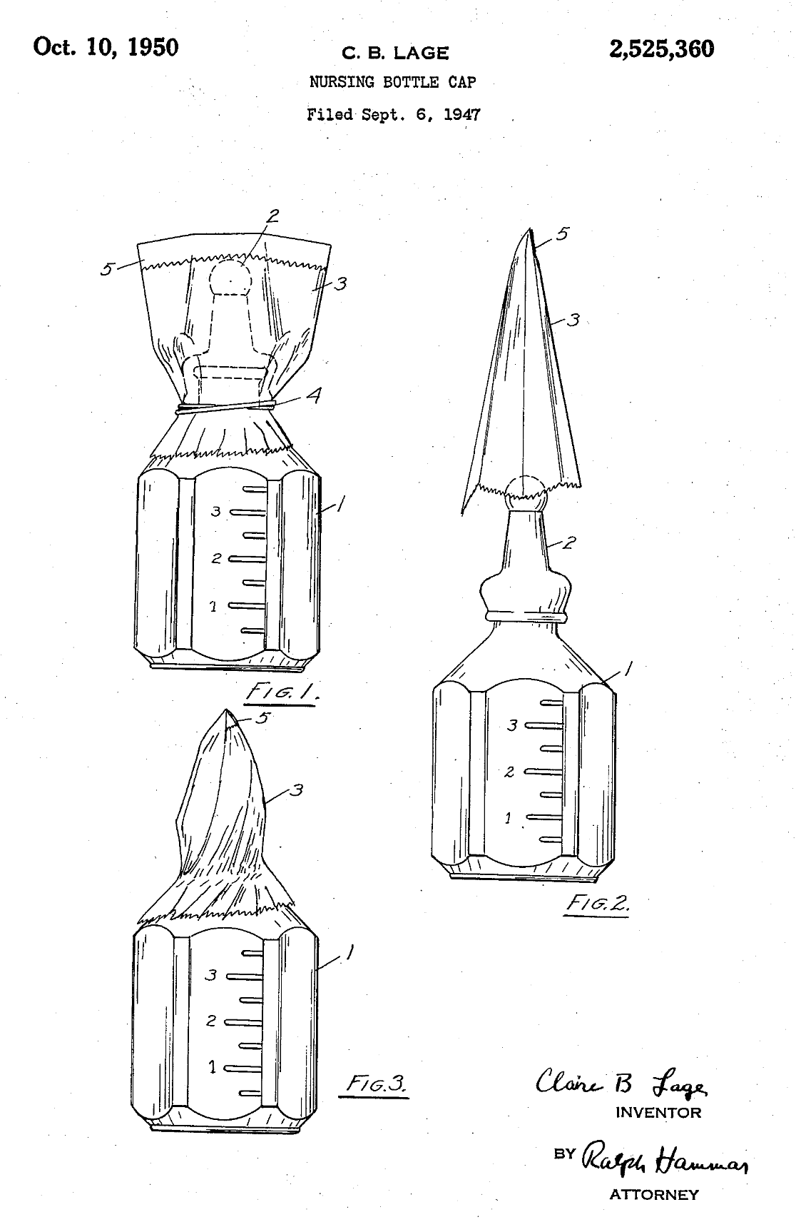 US2525360 patent drawing