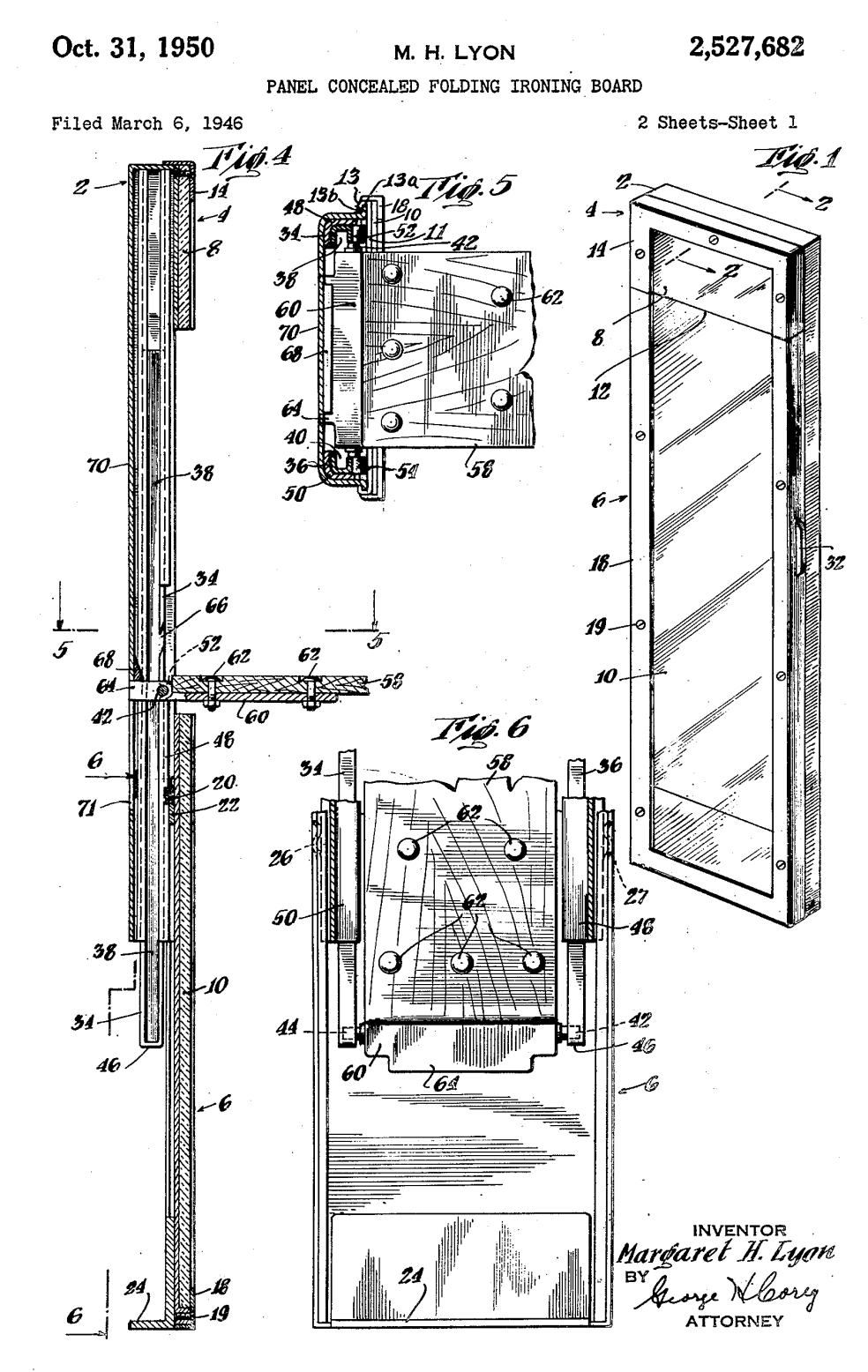 US2527682 patent drawing