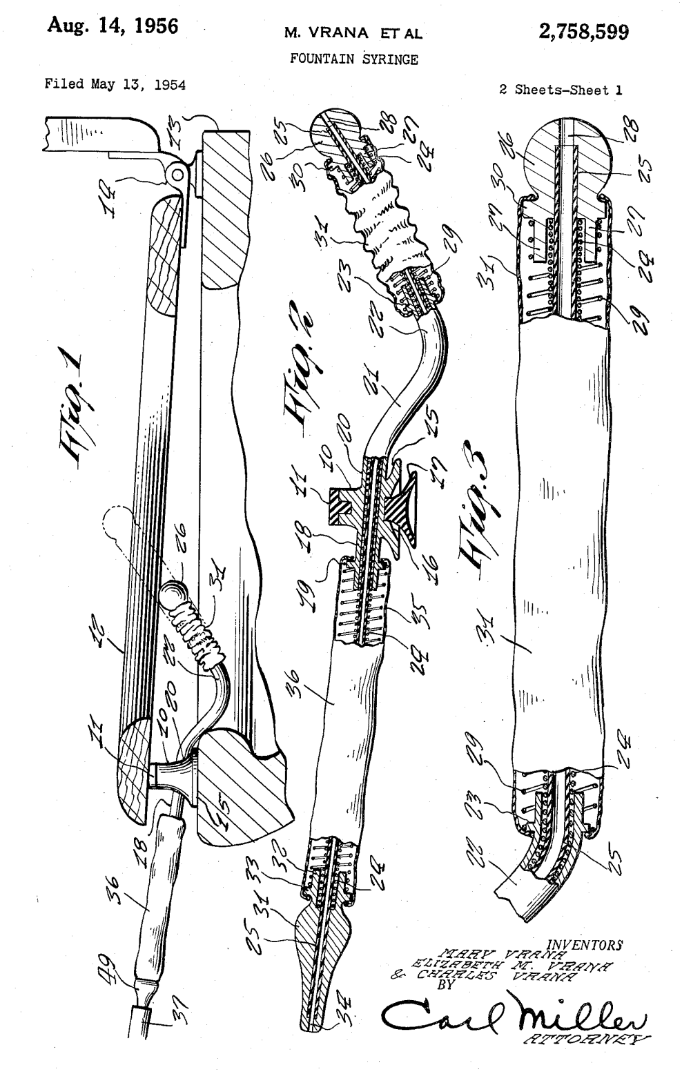 US2758599 patent drawing