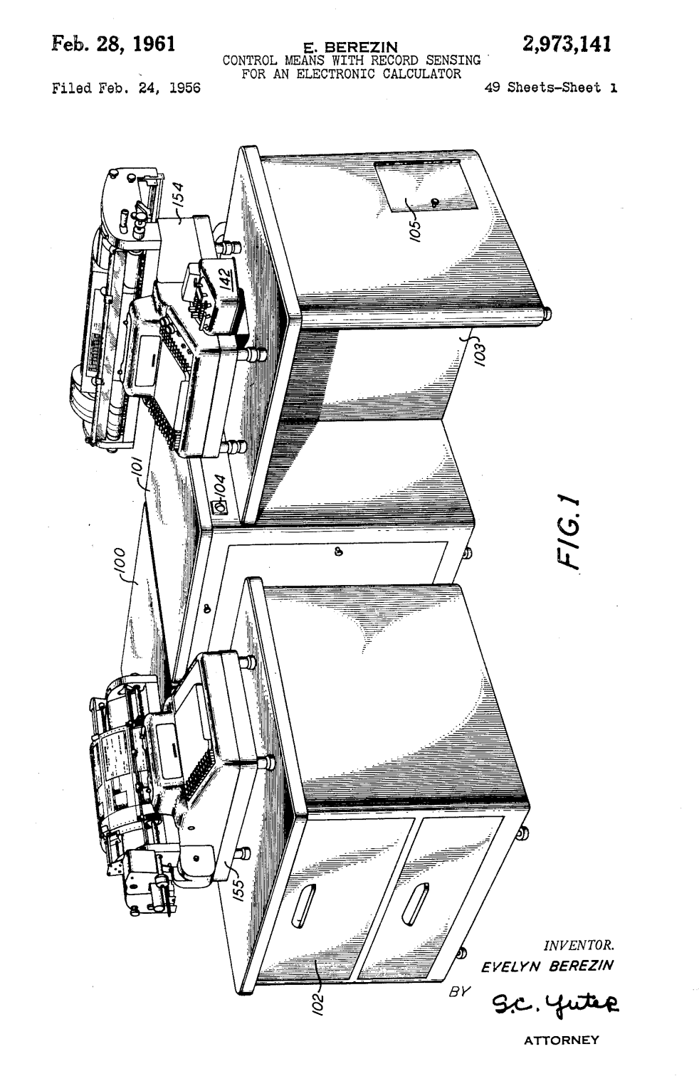 US2973141 patent drawing