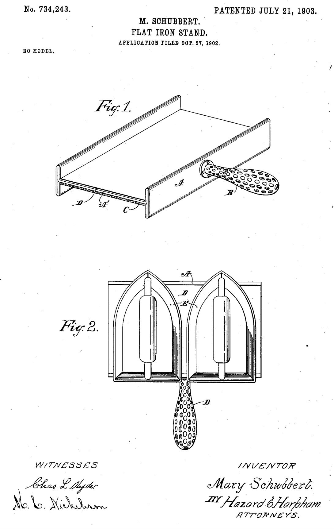 US734243 patent drawing