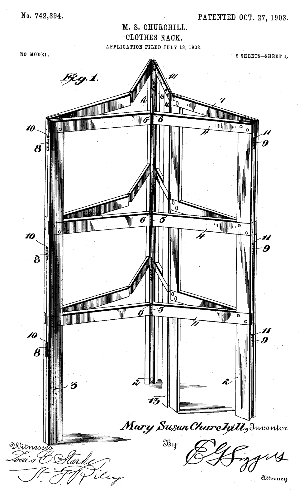 US742394 patent drawing