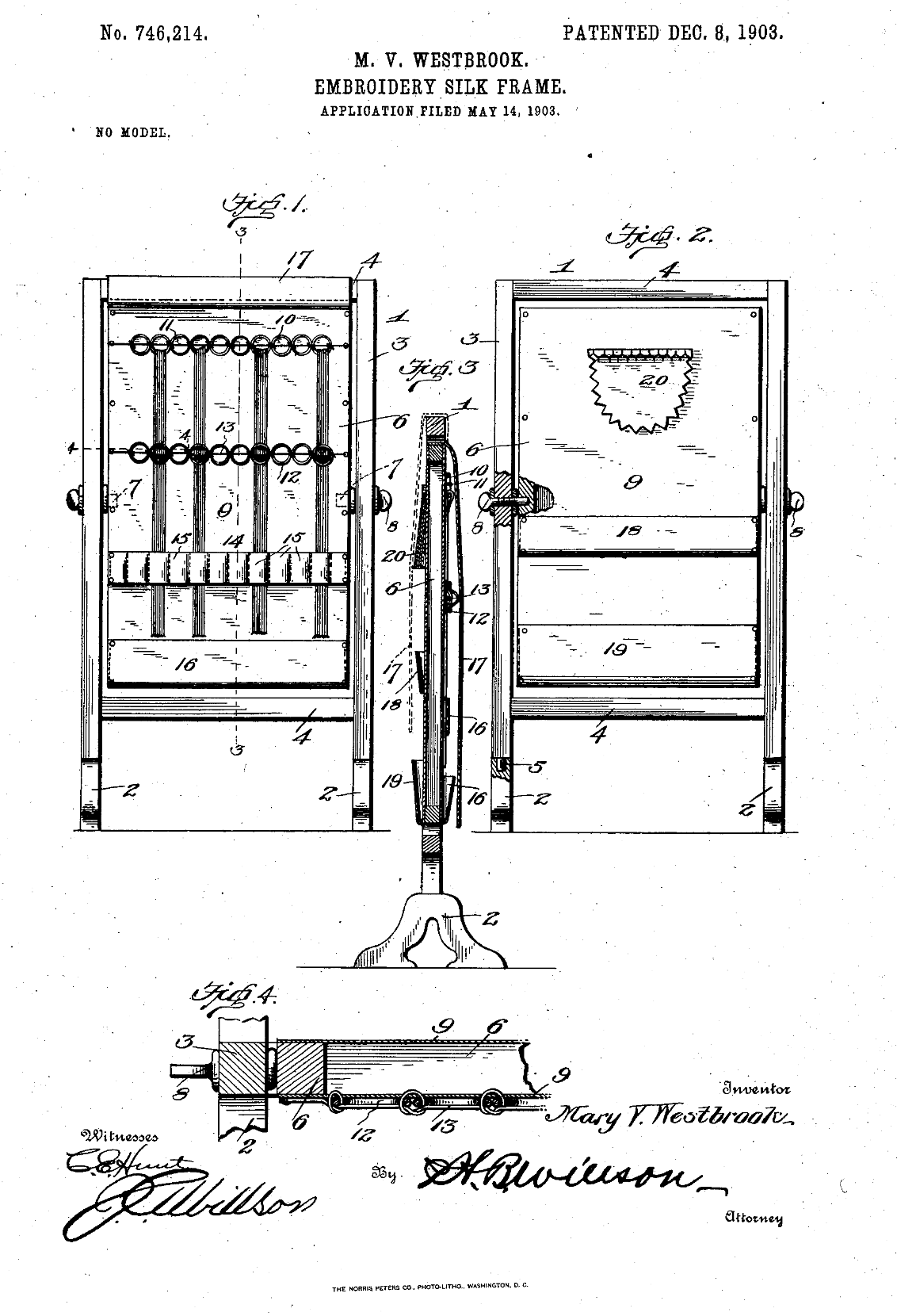 US746214 patent drawing