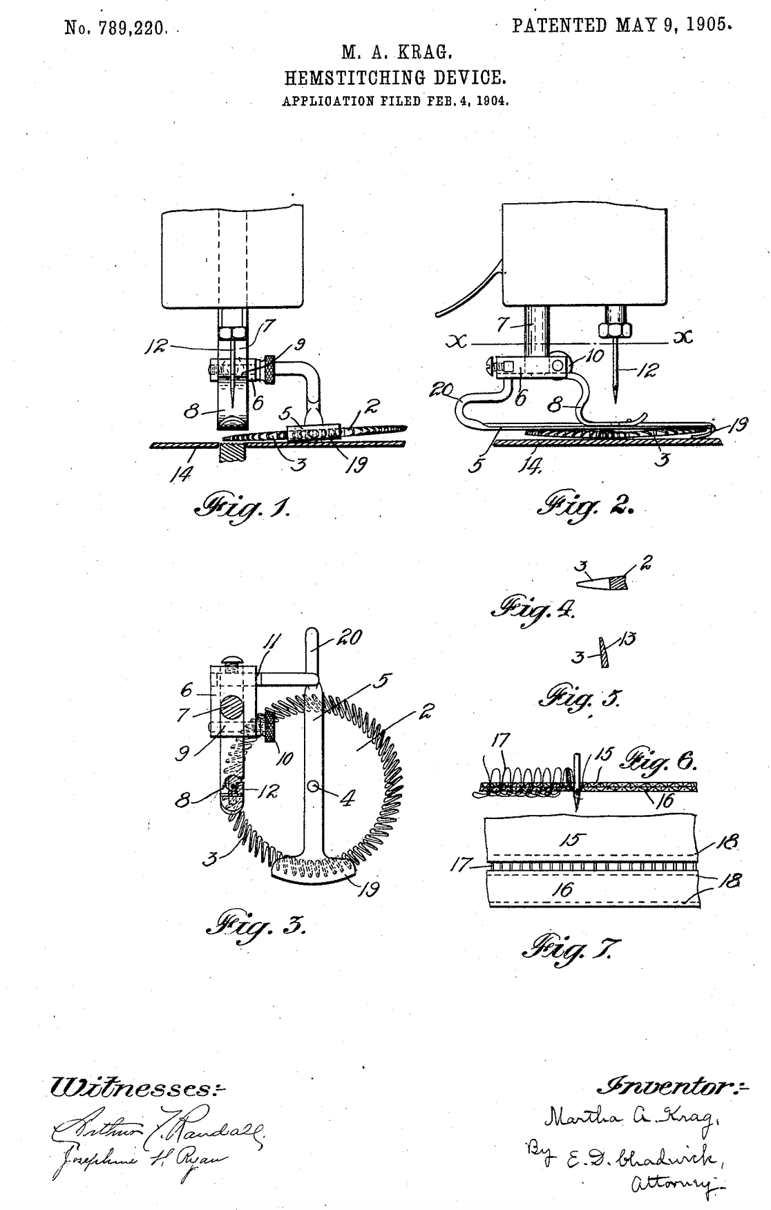 US789220 patent drawing