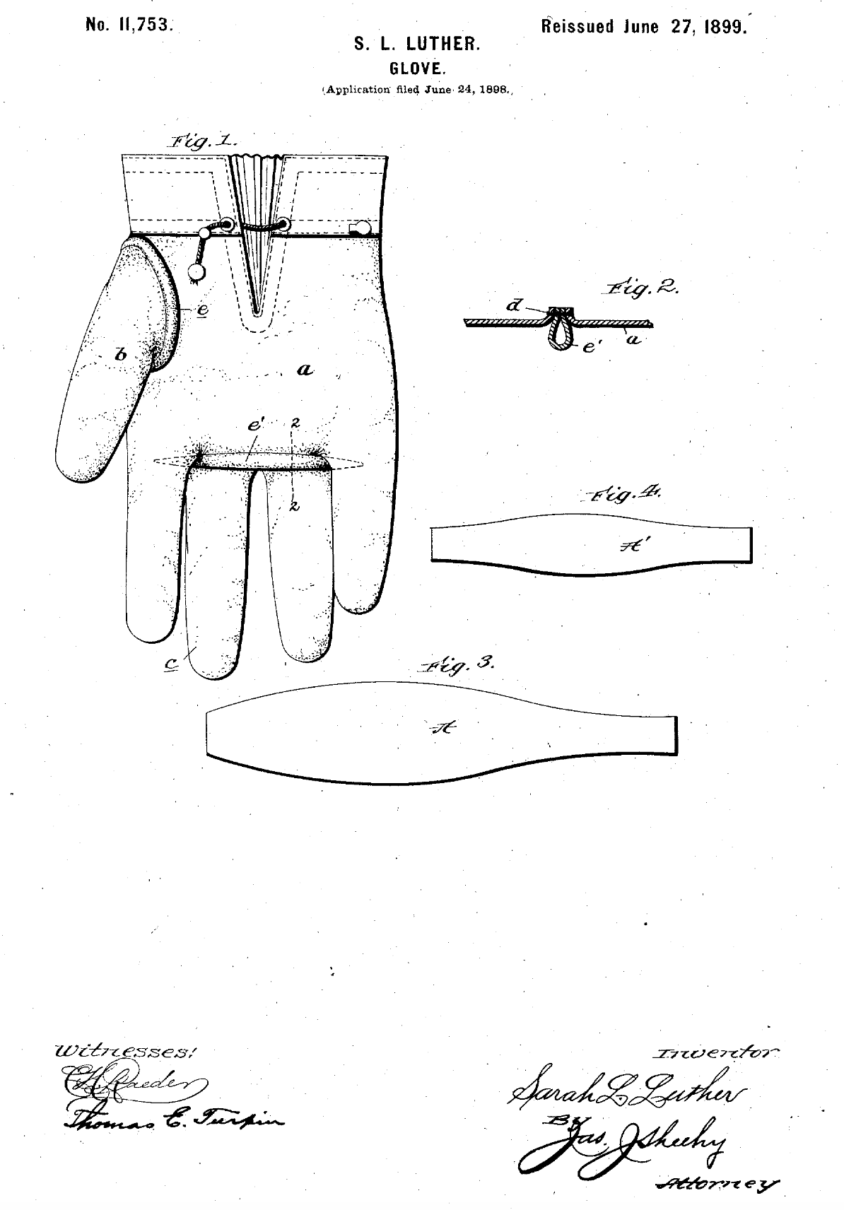 USRE11753 patent drawing